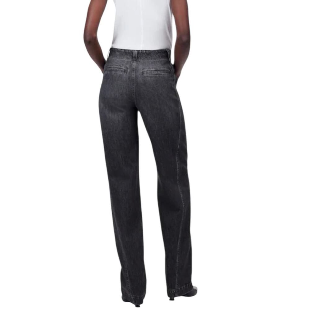 NWT Madewell Tapered Denim Trousers Robles Black Wash Size 24 - Picture 3 of 11